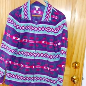 Sonoma Aztec Western Sweater. Size L. Soft & Cozy Zipper Closure NWT